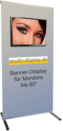 Banner-Display 100 x 200 cm mit Monitor