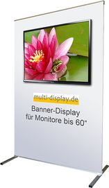 Banner-Display 150 x 200 cm mit Monitor